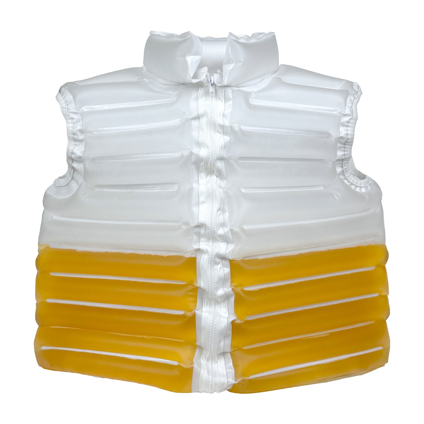 Inflatable Beer Puffer Jacket Costume Transparent Beer-Filled Jacket for Pools