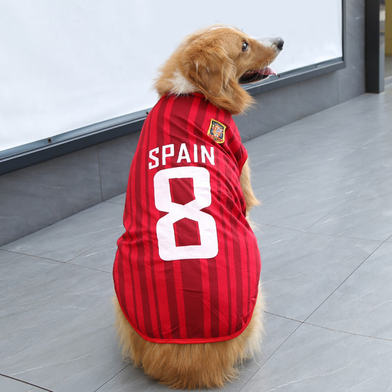 World Cup Dog Football Jersey Sports Soccer National Team Vest