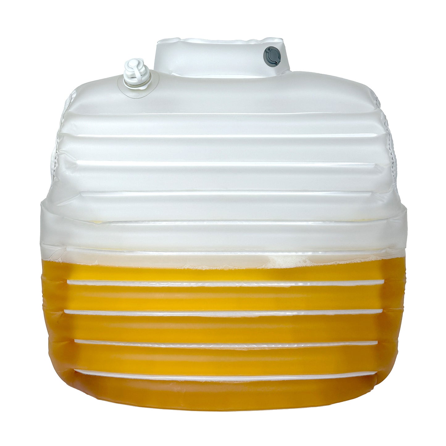 Inflatable Beer Puffer Jacket Costume Transparent Beer-Filled Jacket for Pools