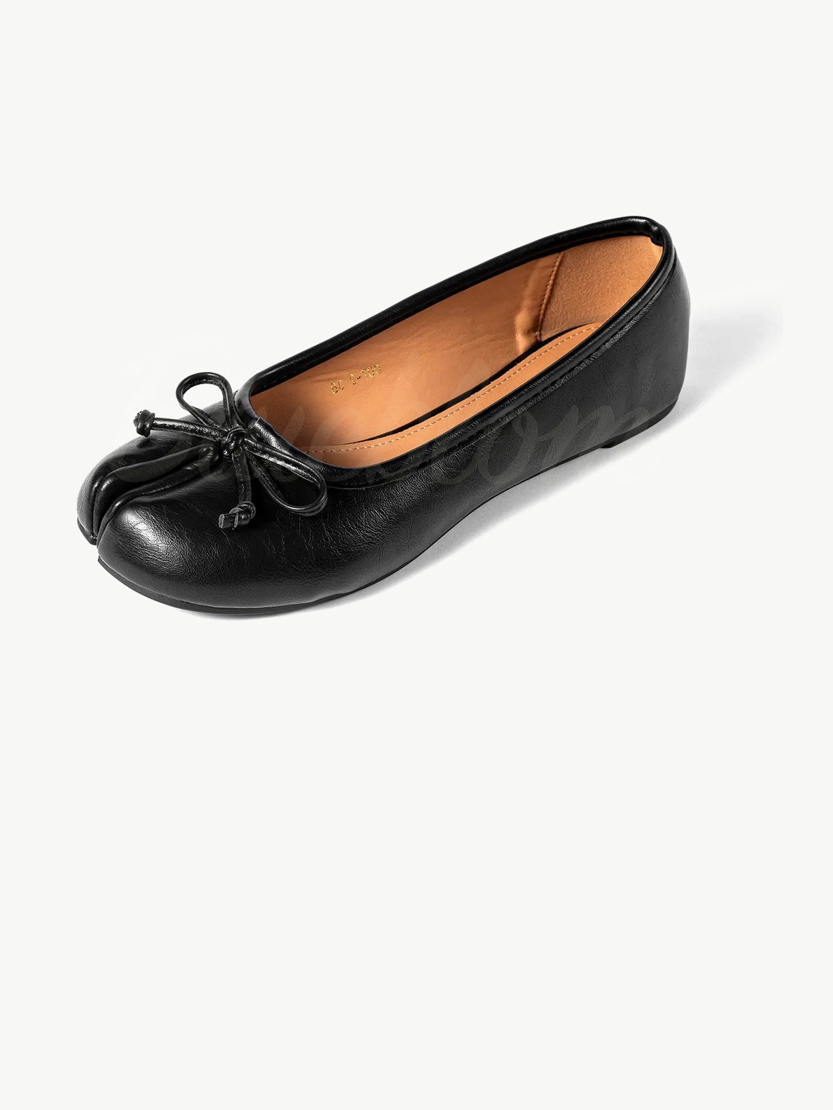 Black bowknot tabi shoes