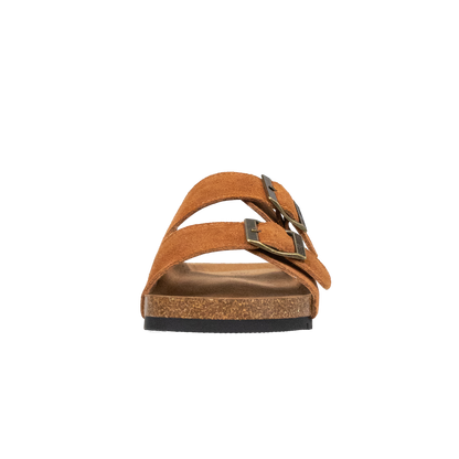 Open Toe Suede Dual Buckle Sandals clogs