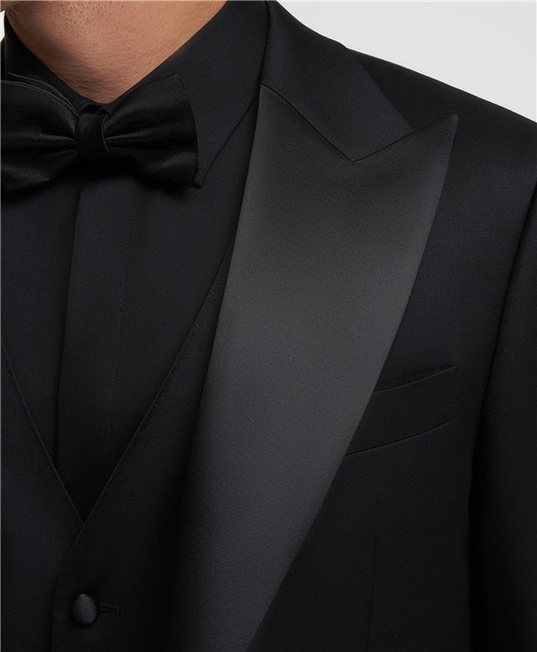 Fashion Men's 3 Pieces Flat Peak Lapel Tuxedos For Party (Blazer+vest+Pants)
