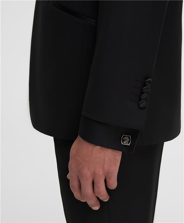Fashion Men's 3 Pieces Flat Peak Lapel Tuxedos For Party (Blazer+vest+Pants)