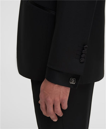 Fashion Men's 3 Pieces Flat Peak Lapel Tuxedos For Party (Blazer+vest+Pants)