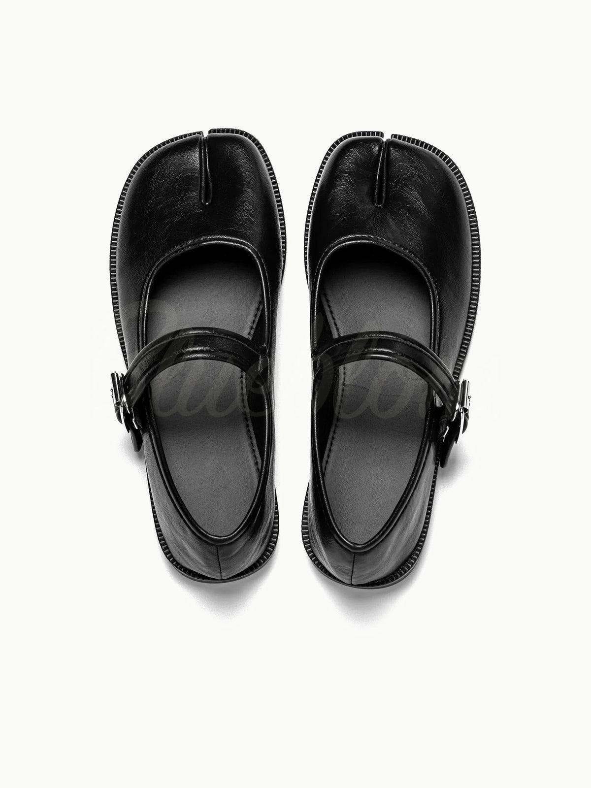 Black Adjustable Strap Tabi Mary Janes