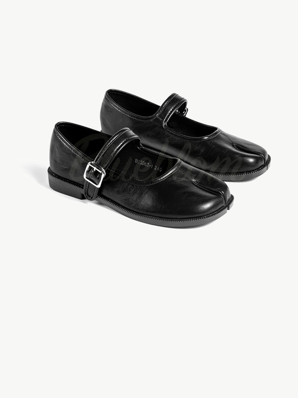 Black Adjustable Strap Tabi Mary Janes