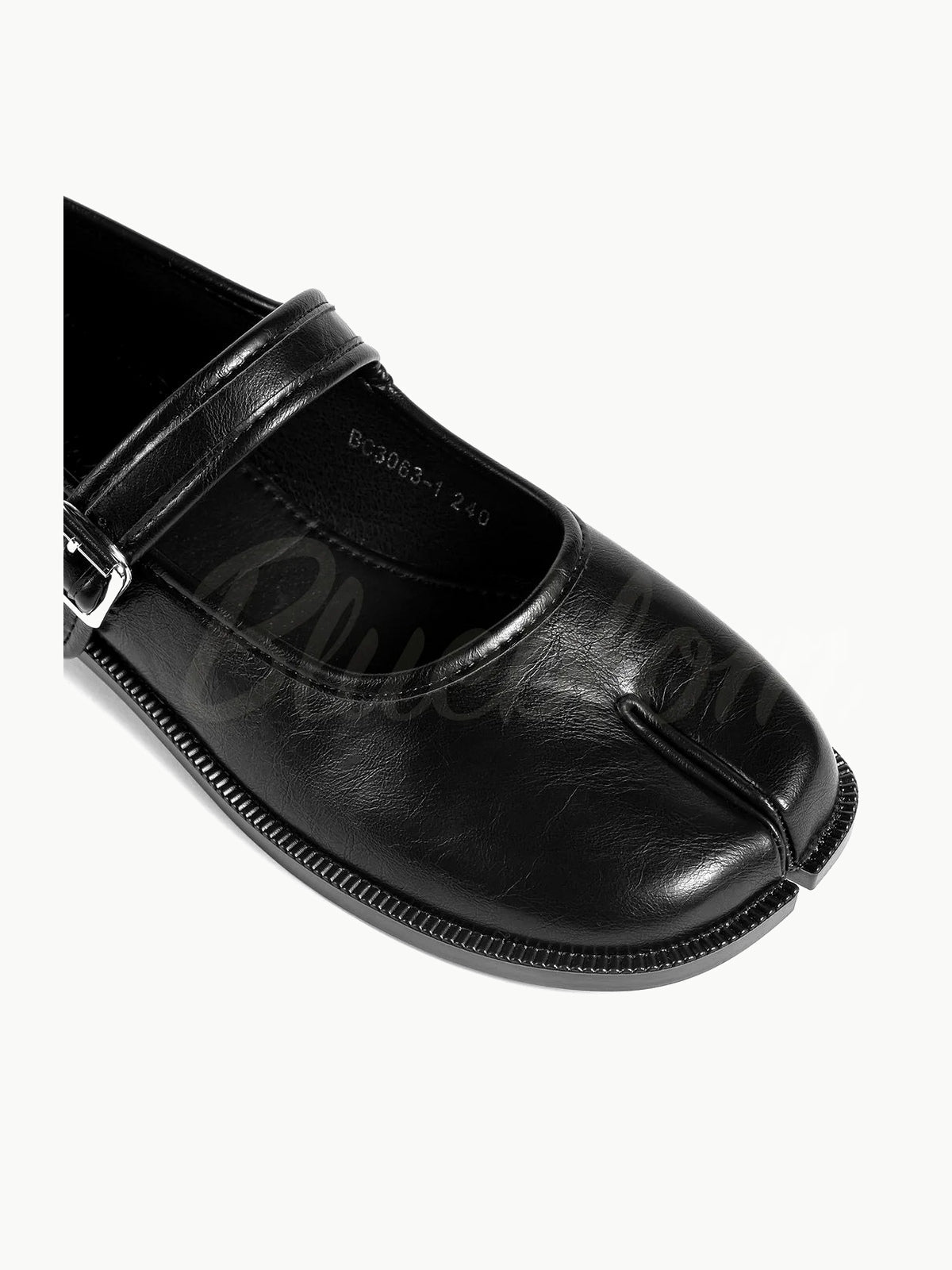 Black Adjustable Strap Tabi Mary Janes