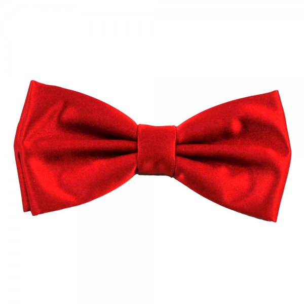 Plain Scarlet Red Men's Bow Tie