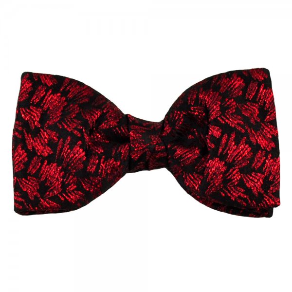 Van Buck Black & Red Patterned Men's Bow Tie