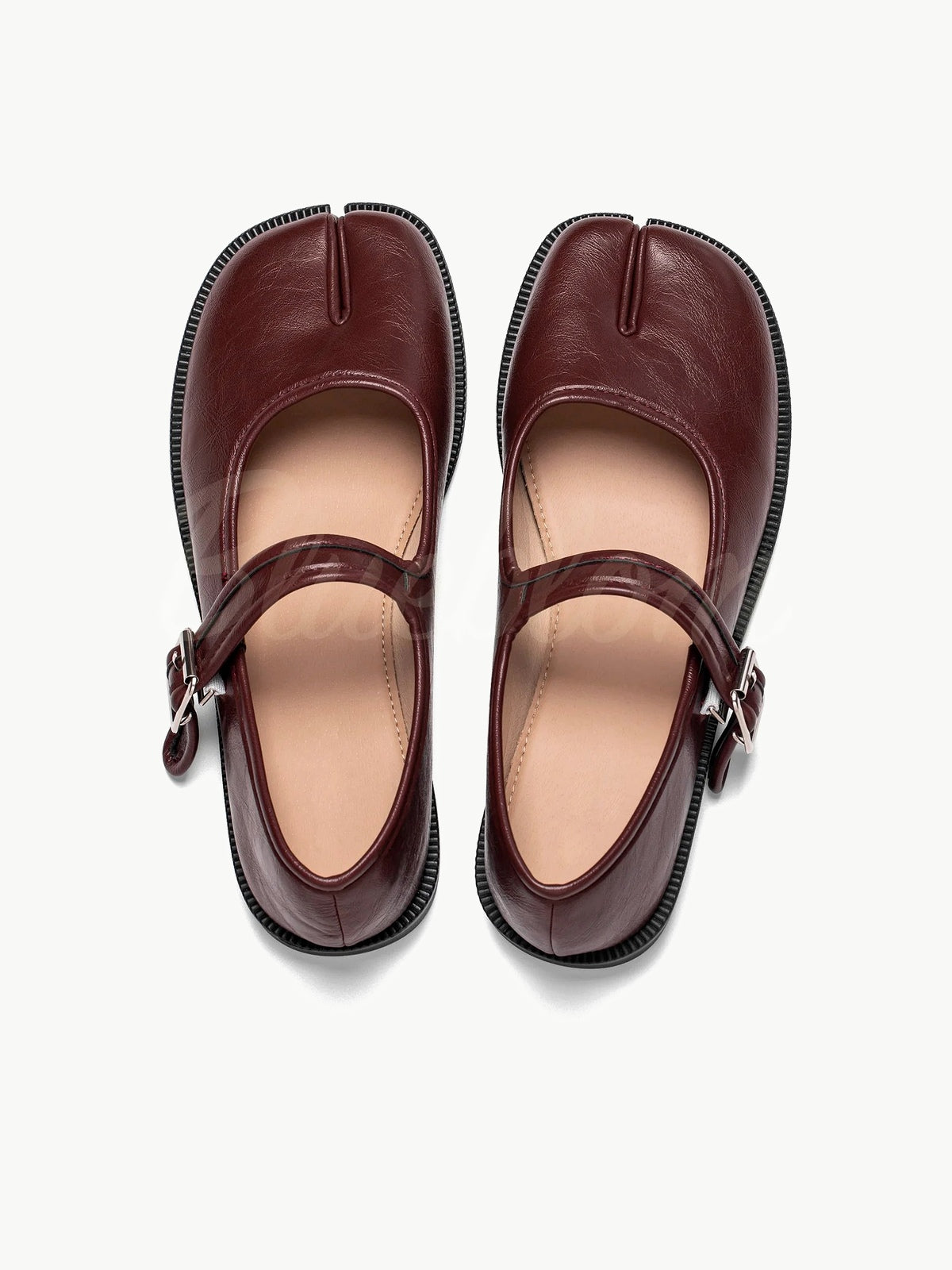 Red Adjustable Strap Tabi Mary Janes shoes