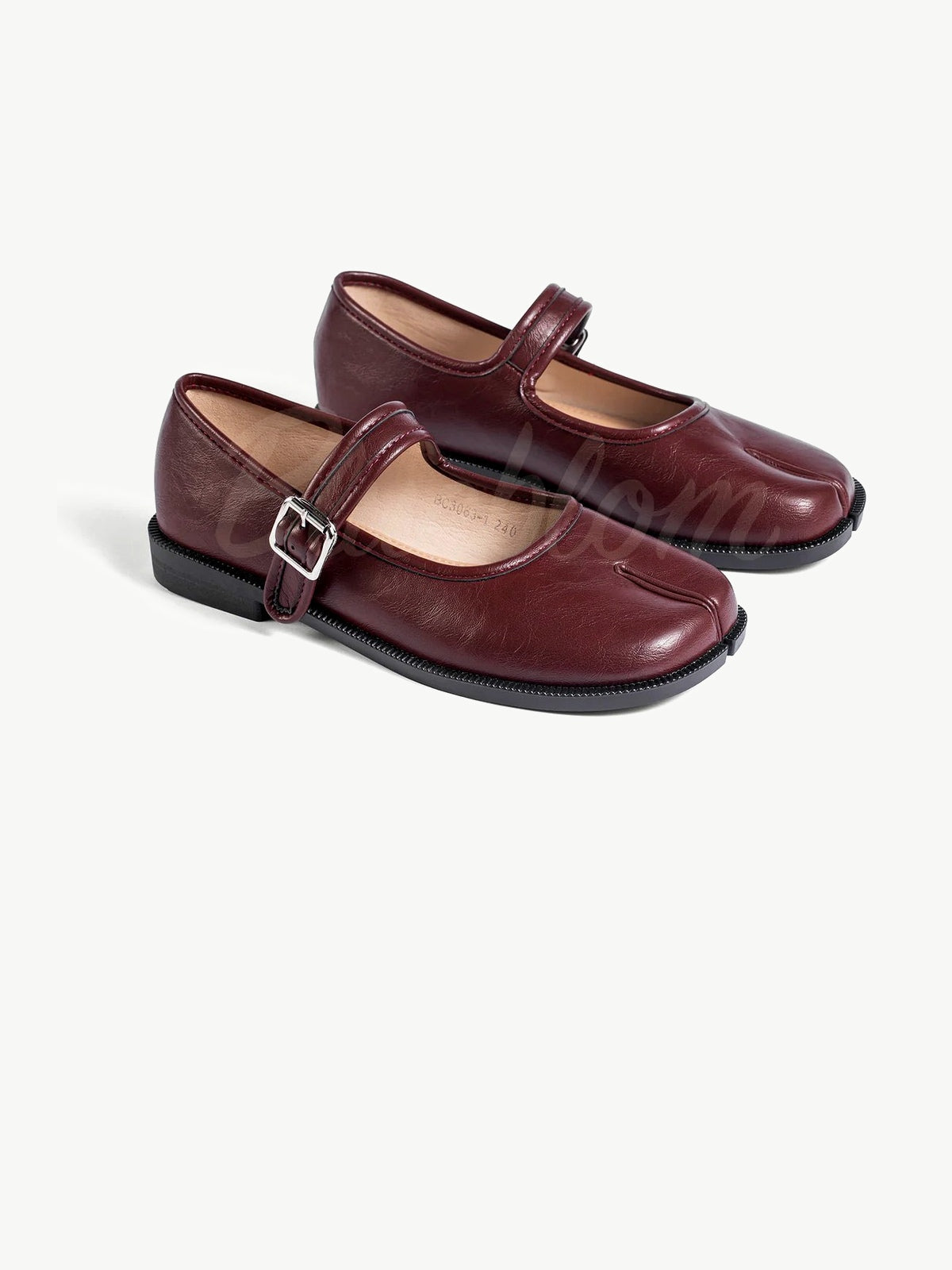 Red Adjustable Strap Tabi Mary Janes shoes